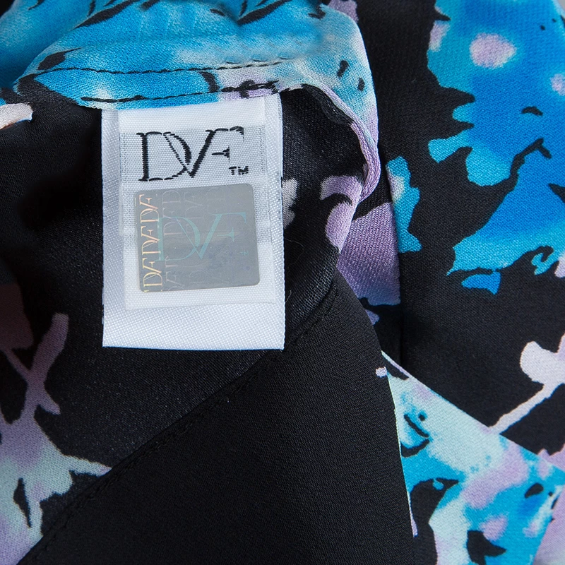 Diane Von Furstenberg Black Floral Print Oversized Kora Silk Blouse XS For Women 10 Diane Von Furstenberg Black Floral Print Oversized Kora Silk Blouse XS For Women - Image 10