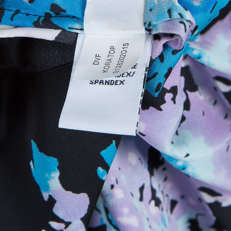 Diane Von Furstenberg Black Floral Print Oversized Kora Silk Blouse XS For Women 12 Diane Von Furstenberg Black Floral Print Oversized Kora Silk Blouse XS For Women - Image 12