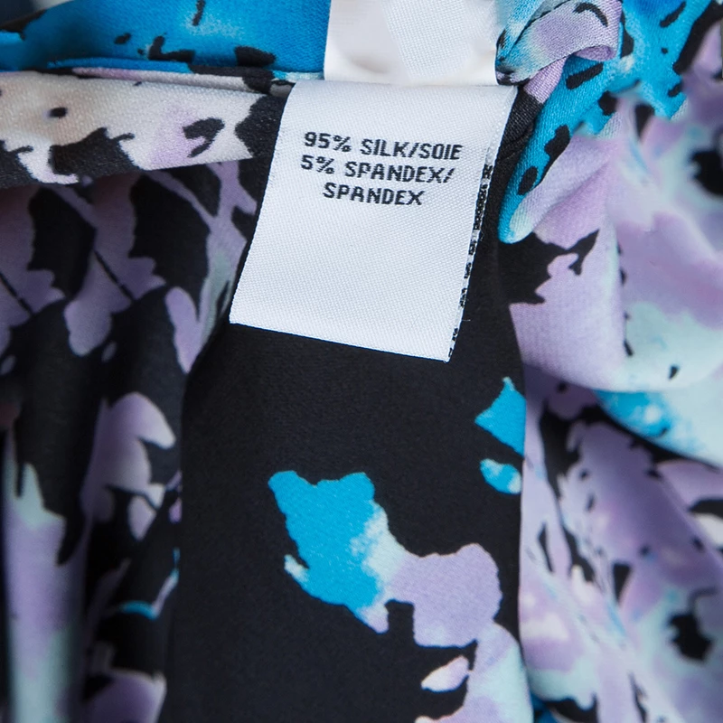 Diane Von Furstenberg Black Floral Print Oversized Kora Silk Blouse XS For Women 13 Diane Von Furstenberg Black Floral Print Oversized Kora Silk Blouse XS For Women - Image 13