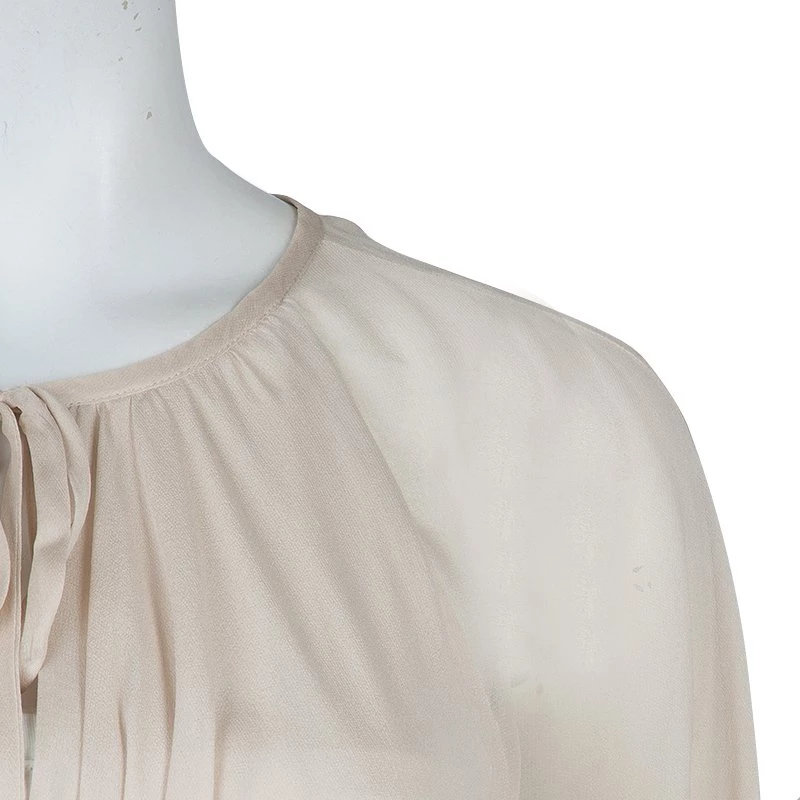 Diane Von Furstenberg Beige Silk New Fleurette Kimono Dress S For Women 4 Diane Von Furstenberg Beige Silk New Fleurette Kimono Dress S For Women - Image 4