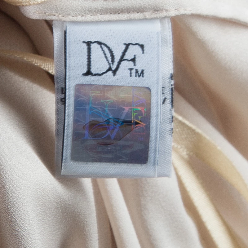 Diane Von Furstenberg Beige Silk New Fleurette Kimono Dress S For Women 10 Diane Von Furstenberg Beige Silk New Fleurette Kimono Dress S For Women - Image 10