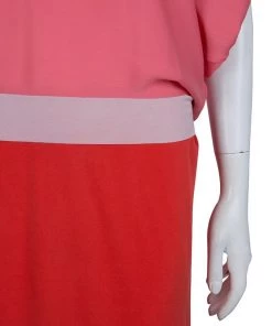 Diane Von Furstenberg Pink Colorblock Silk Edna Dress S For Women -Diane Von Furstenberg shop luxury women diane von furstenberg used clothes p61597 007