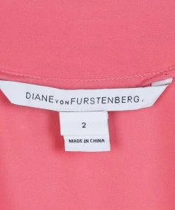 Diane Von Furstenberg Pink Colorblock Silk Edna Dress S For Women -Diane Von Furstenberg shop luxury women diane von furstenberg used clothes p61597 009