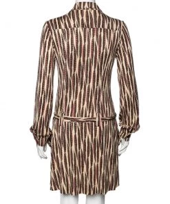 Diane Von Furstenberg Vintage Beige Printed Silk Knit Belted Dress M For Women 8 Diane Von Furstenberg Vintage Beige Printed Silk Knit Belted Dress M For Women -Diane Von Furstenberg shop luxury women diane von furstenberg used clothes p617326 007