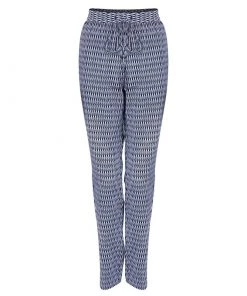 Diane Von Furstenberg Benett Two Print Monochrome Printed Silk Pants L For Women