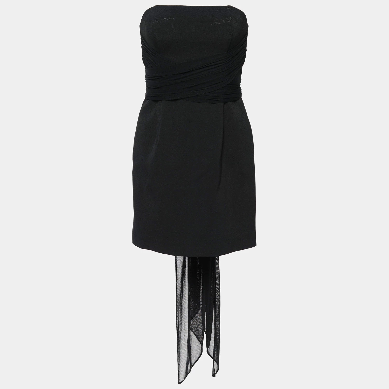 Diane Von Furstenberg Black Stretch Knit Structured Sash Mini Dress S For Women 1 Diane Von Furstenberg Black Stretch Knit Structured Sash Mini Dress S For Women