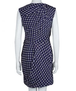 Diane Von Furstenberg Navy Blue Silk Star Print Ruched Francia Dress L For Women 14 Diane Von Furstenberg Navy Blue Silk Star Print Ruched Francia Dress L For Women -Diane Von Furstenberg shop luxury women diane von furstenberg used clothes p63275 003