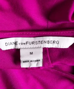 Diane Von Furstenberg Pink Bally Ruched Sides Jersey Dress M For Women -Diane Von Furstenberg shop luxury women diane von furstenberg used clothes p632862 003