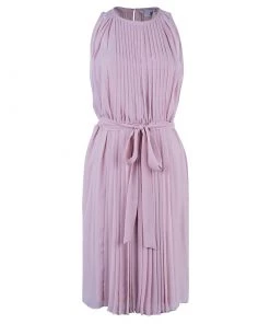 Diane Von Furstenberg Ria Blush Pink Pleated Dress L For Women