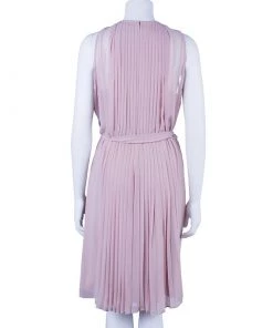 Diane Von Furstenberg Ria Blush Pink Pleated Dress L For Women -Diane Von Furstenberg shop luxury women diane von furstenberg used clothes p634 003