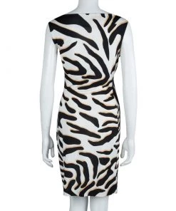 Diane Von Furstenberg Printed Jersey Ruched Glasmary Dress M For Women -Diane Von Furstenberg shop luxury women diane von furstenberg used clothes p63489 003