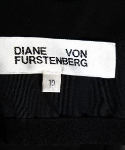 Diane Von Furstenberg Black Fluid Crepe One Shoulder Gown L For Women -Diane Von Furstenberg shop luxury women diane von furstenberg used clothes p635801 004