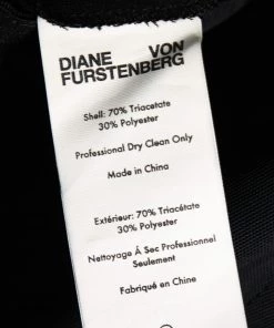 Diane Von Furstenberg Black Fluid Crepe One Shoulder Gown L For Women -Diane Von Furstenberg shop luxury women diane von furstenberg used clothes p635801 005