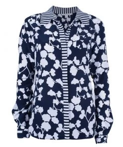 Diane Von Furstenberg Lorelei Orchid Print Silk Shirt L For Women