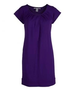 Diane Von Furstenberg Purple Knit Short Sleeve Shalom Dress S For Women