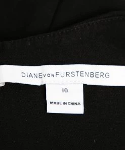 Diane Von Furstenberg Black Knit Sleeveless Peplum Top L For Women -Diane Von Furstenberg shop luxury women diane von furstenberg used clothes p645434 006