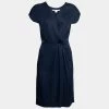 Diane Von Furstenberg Navy Blue Silk Pleated Dress S For Women