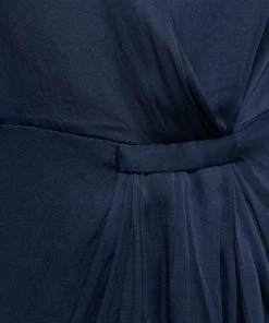 Diane Von Furstenberg Navy Blue Silk Pleated Dress S For Women -Diane Von Furstenberg shop luxury women diane von furstenberg used clothes p645833 005