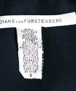 Diane Von Furstenberg Navy Blue Silk Chiffon Draped Dress M For Women 7 Diane Von Furstenberg Navy Blue Silk Chiffon Draped Dress M For Women -Diane Von Furstenberg shop luxury women diane von furstenberg used clothes p647193 003