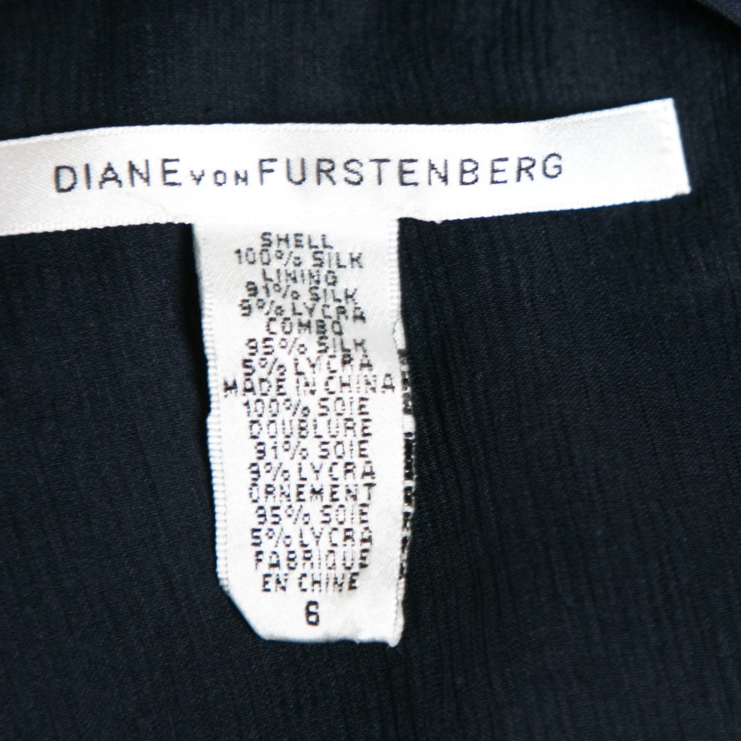 Diane Von Furstenberg Navy Blue Silk Chiffon Draped Dress M For Women 4 Diane Von Furstenberg Navy Blue Silk Chiffon Draped Dress M For Women - Image 4