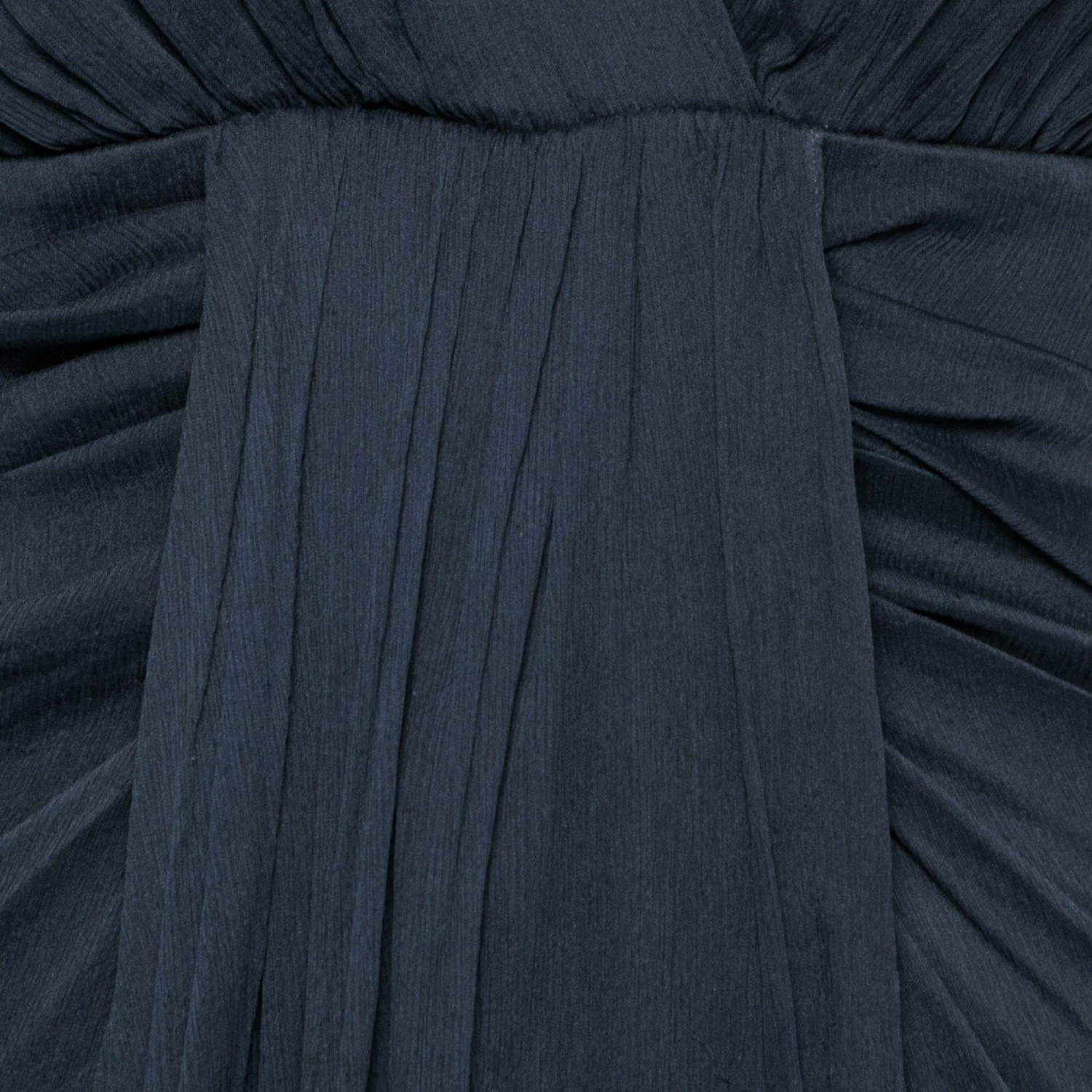 Diane Von Furstenberg Navy Blue Silk Chiffon Draped Dress M For Women 3 Diane Von Furstenberg Navy Blue Silk Chiffon Draped Dress M For Women - Image 3