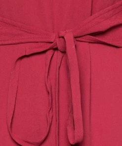 Diane Von Furstenberg Burgundy Crepe Long Sleeve Belted Dress L For Women -Diane Von Furstenberg shop luxury women diane von furstenberg used clothes p656426 006