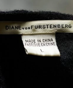 Diane Von Furstenberg Black/Silver Wool Embellished Jacket L For Women -Diane Von Furstenberg shop luxury women diane von furstenberg used clothes p667666 006