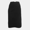 Diane Von Furstenberg Black Knit Side Zipped Skirt L For Women