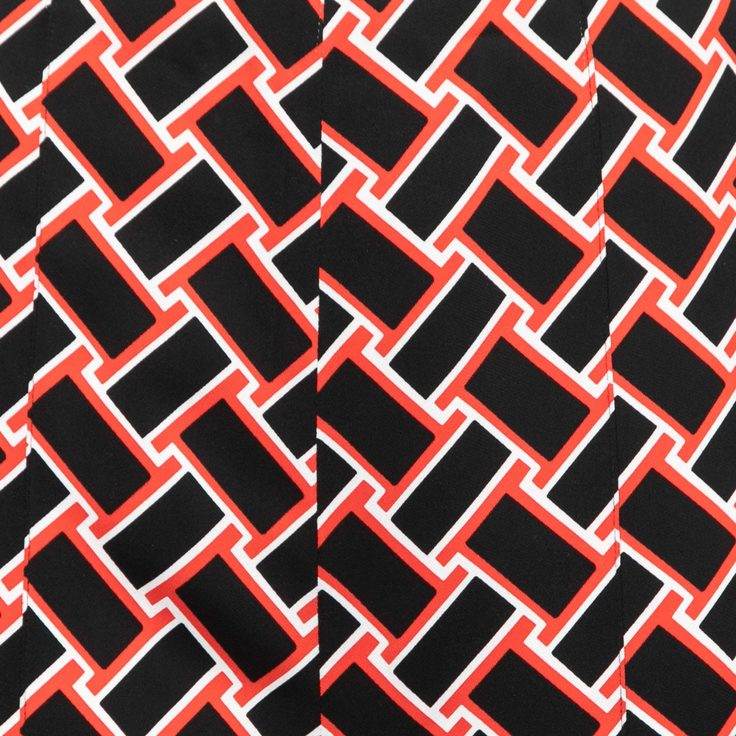 Diane Von Furstenberg Red & Black Printed Stretch Crepe Wide-Leg Trousers M Waist 28" For Women 3 Diane Von Furstenberg Red & Black Printed Stretch Crepe Wide-Leg Trousers M Waist 28" For Women - Image 3