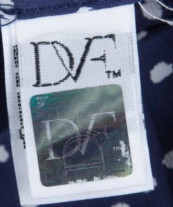 Diane Von Furstenberg Navy Blue Printed Silk Sleeveless Jumpsuit M For Women -Diane Von Furstenberg shop luxury women diane von furstenberg used clothes p72965 005