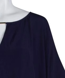 Diane Von Furstenberg Navy Blue Oversized Beonica Top S For Women -Diane Von Furstenberg shop luxury women diane von furstenberg used clothes p76171 004