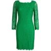 Diane Von Furstenberg Green Zarita Lace Dress S For Women