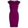 Diane Von Furstenberg Purple Wool Zip Detail Marchona Dress S For Women