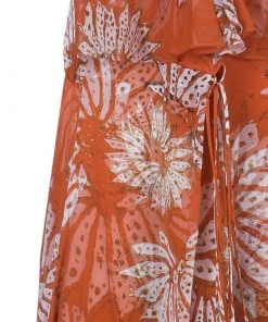 Diane Von Furstenberg Tupai Chiffon Wrap Dress M For Women -Diane Von Furstenberg shop luxury women diane von furstenberg used clothes p776 0006