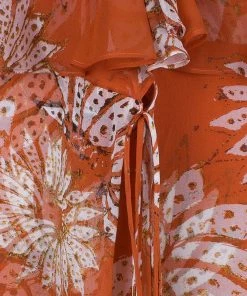 Diane Von Furstenberg Tupai Chiffon Wrap Dress M For Women -Diane Von Furstenberg shop luxury women diane von furstenberg used clothes p776 0007