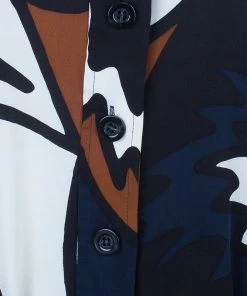 Diane Von Furstenberg Sheena Multicolor Silk Shirt Dress L For Women -Diane Von Furstenberg shop luxury women diane von furstenberg used clothes p785 007