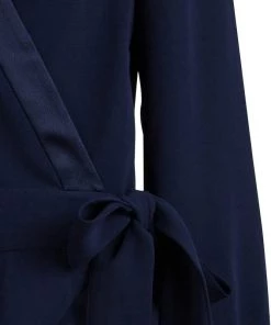 Diane Von Furstenberg Navy Blue Margot Wrap Jumpsuit L For Women -Diane Von Furstenberg shop luxury women diane von furstenberg used clothes p79336 004