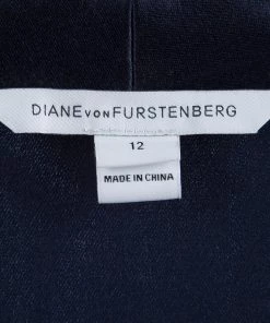 Diane Von Furstenberg Navy Blue Margot Wrap Jumpsuit L For Women -Diane Von Furstenberg shop luxury women diane von furstenberg used clothes p79336 006