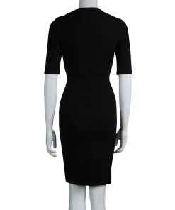 Diane Von Furstenberg Black Knit Saturn Sheath Dress XS For Women -Diane Von Furstenberg shop luxury women diane von furstenberg used clothes p79390 003