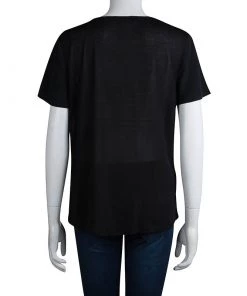 Diane Von Furstenberg Black Silk Angela Top XL For Women -Diane Von Furstenberg shop luxury women diane von furstenberg used clothes p79697 003