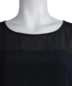 Diane Von Furstenberg Black Silk Angela Top XL For Women -Diane Von Furstenberg shop luxury women diane von furstenberg used clothes p79697 004