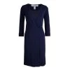 Diane Von Furstenberg Navy Blue Knit New Julian Two Wrap Dress S For Women