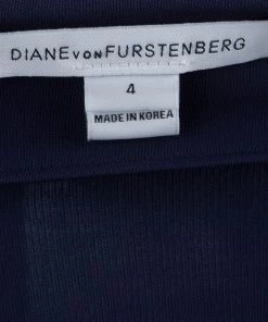 Diane Von Furstenberg Navy Blue Knit New Julian Two Wrap Dress S For Women -Diane Von Furstenberg shop luxury women diane von furstenberg used clothes p79757 0005