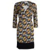 Diane Von Furstenberg Abstract Printed Silk Naoki Wrap Dress M For Women