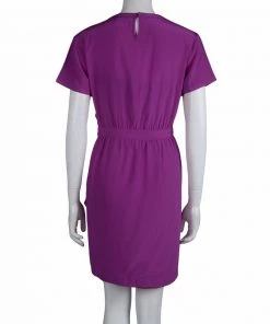 Diane Von Furstenberg Pink Silk Short Sleeve Eryn Dress S For Women -Diane Von Furstenberg shop luxury women diane von furstenberg used clothes p80677 003