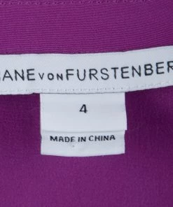 Diane Von Furstenberg Pink Silk Short Sleeve Eryn Dress S For Women -Diane Von Furstenberg shop luxury women diane von furstenberg used clothes p80677 005