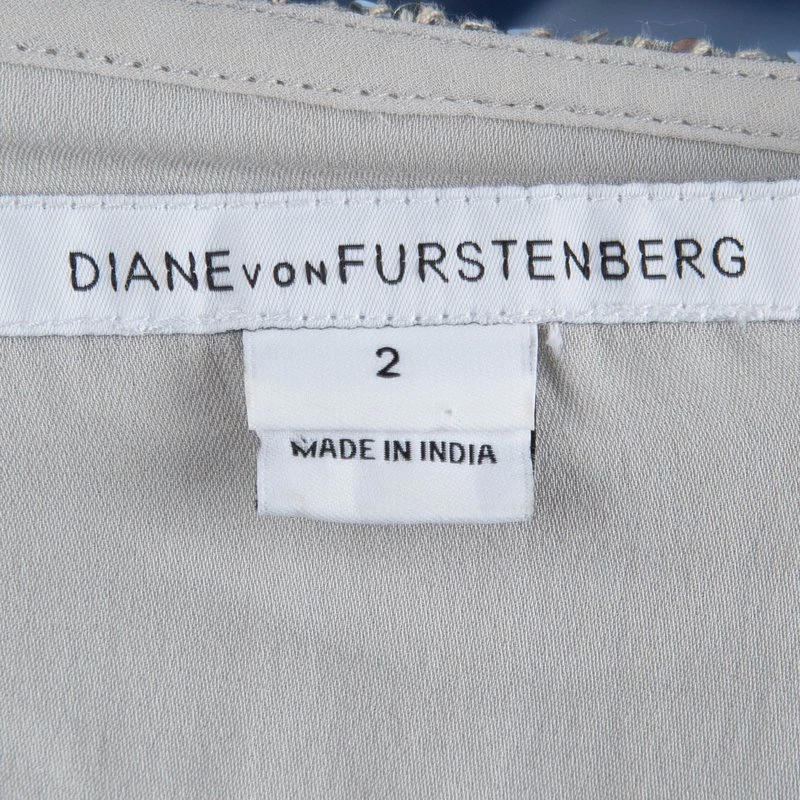 Diane Von Furstenberg Silver Sequin Embellished Sleeveless Yahzi Wrap Gown S For Women 5 Diane Von Furstenberg Silver Sequin Embellished Sleeveless Yahzi Wrap Gown S For Women - Image 5