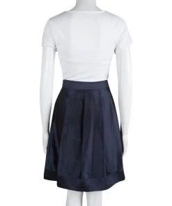 Diane Von Furstenberg Navy Blue Silk Lou Lou Skirt M For Women 7 Diane Von Furstenberg Navy Blue Silk Lou Lou Skirt M For Women -Diane Von Furstenberg shop luxury women diane von furstenberg used clothes p84511 003