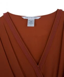 Diane Von Furstenberg Tangerine Mateo Dress L For Women -Diane Von Furstenberg shop luxury women diane von furstenberg used clothes p8455 008