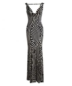 Diane Von Furstenberg shop 2 Diane Von Furstenberg Monochrome Rainbow Room Talon Maxi Dress M For Women